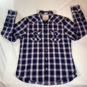 American eagle pearlsnap button up long sleeve shirt mens